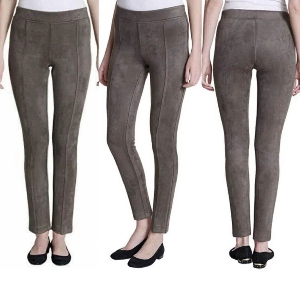 Andrew Marc brown suede-like style skinny pants x-small
